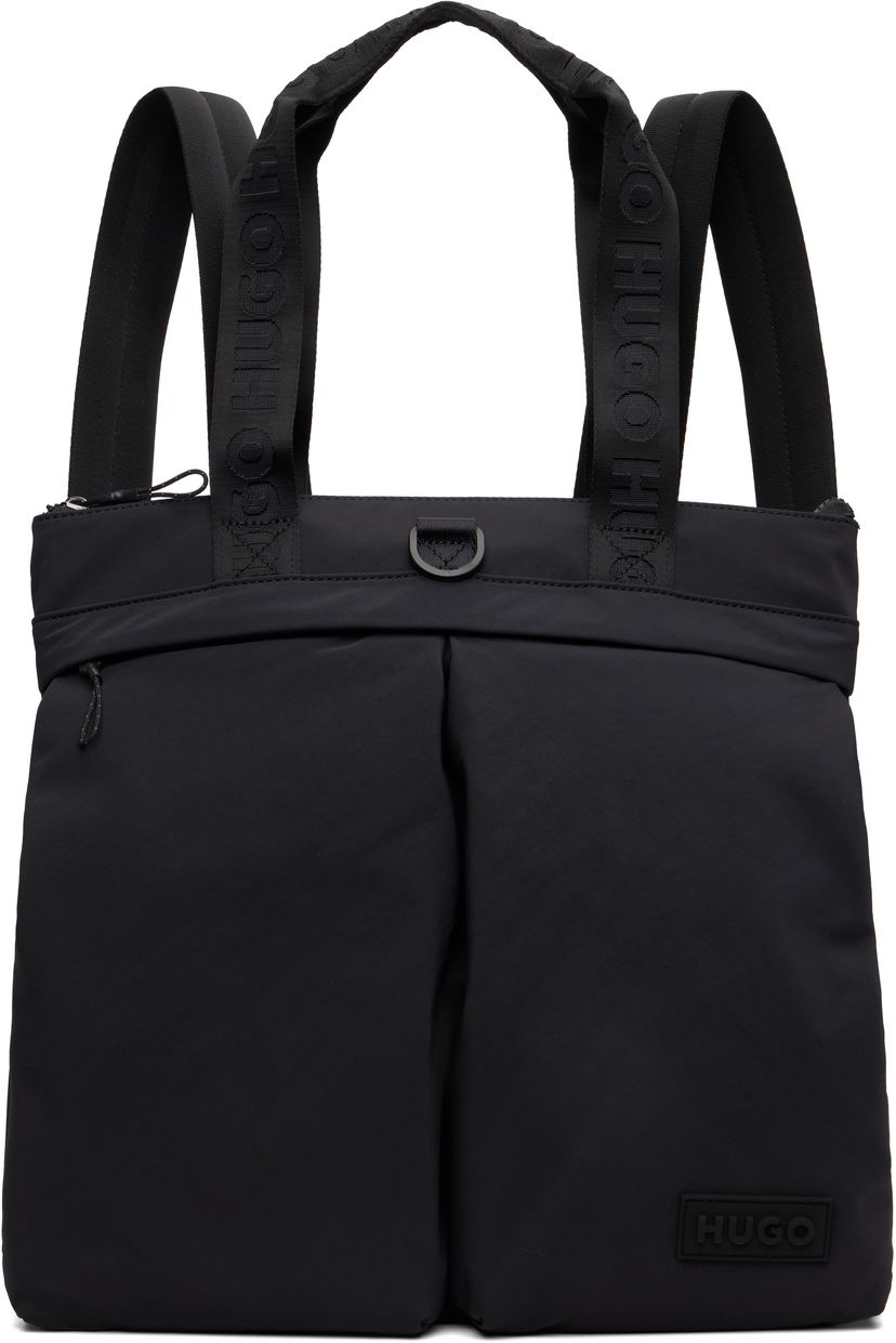 Рюкзак BOSS Hugo 3D Logo Patch Tote Backpack чорний | 50551789