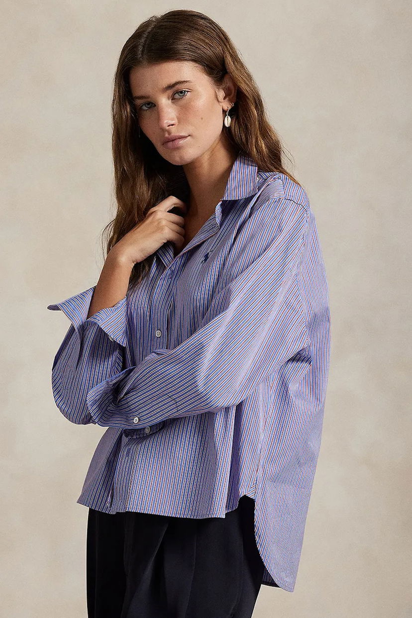 Сорочка Polo by Ralph Lauren Polo Ralph Lauren Relaxed Fit Striped Button-Down Shirt Синій | 211973130