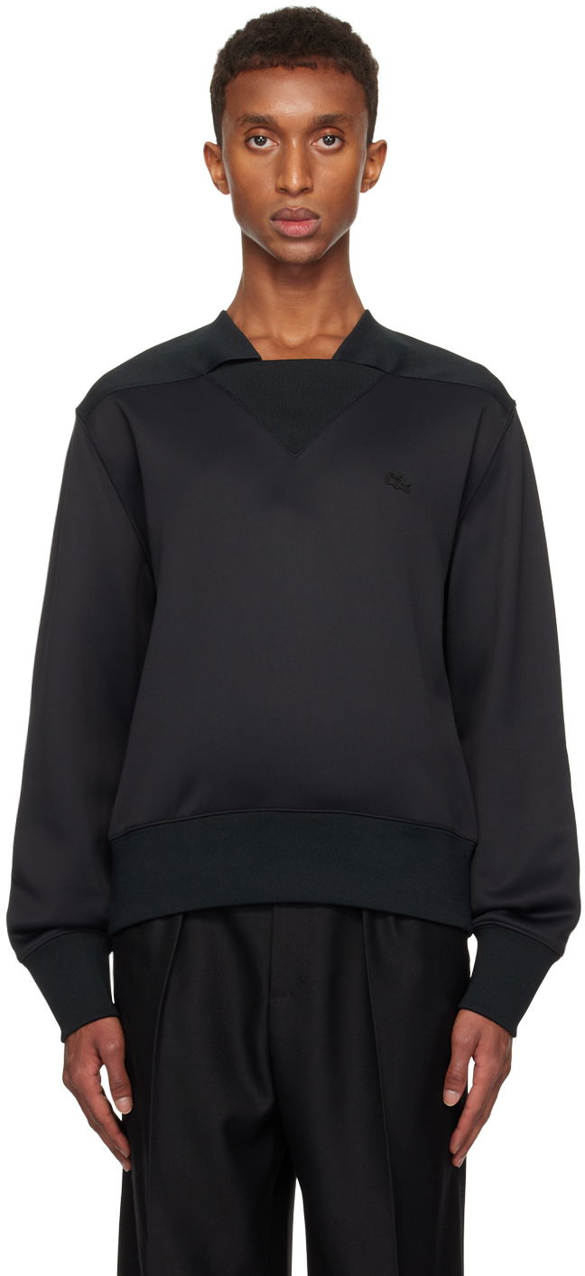 Cветр Lacoste Satin Sweatshirt чорний | SH2150 031
