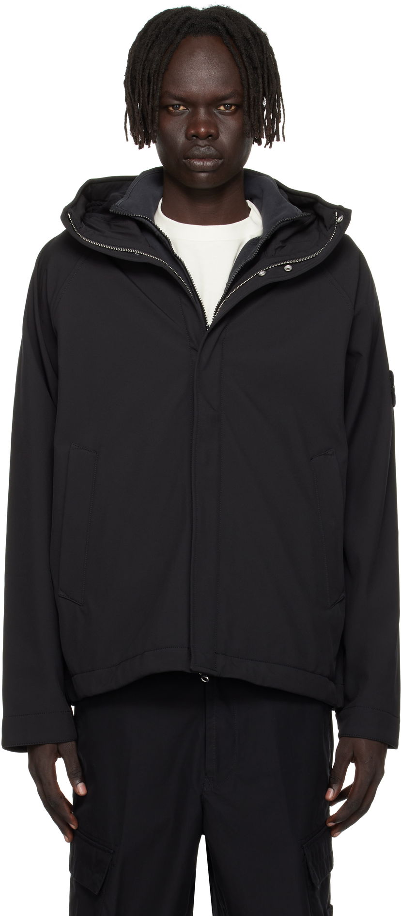 Куртка Stone Island Soft Shell-R E.Dye Hooded Jacket чорний | K2S15 Q100010 S0B22