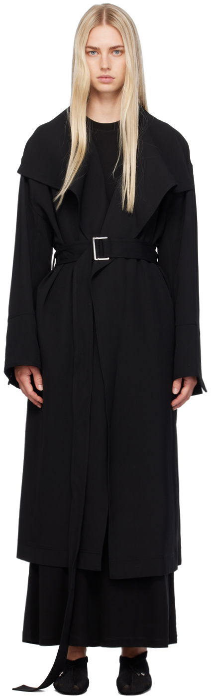 Пальто TOTEME TOTEME Signature Shawl Collar Long Coat чорний | 243-WRO3318-FB0187
