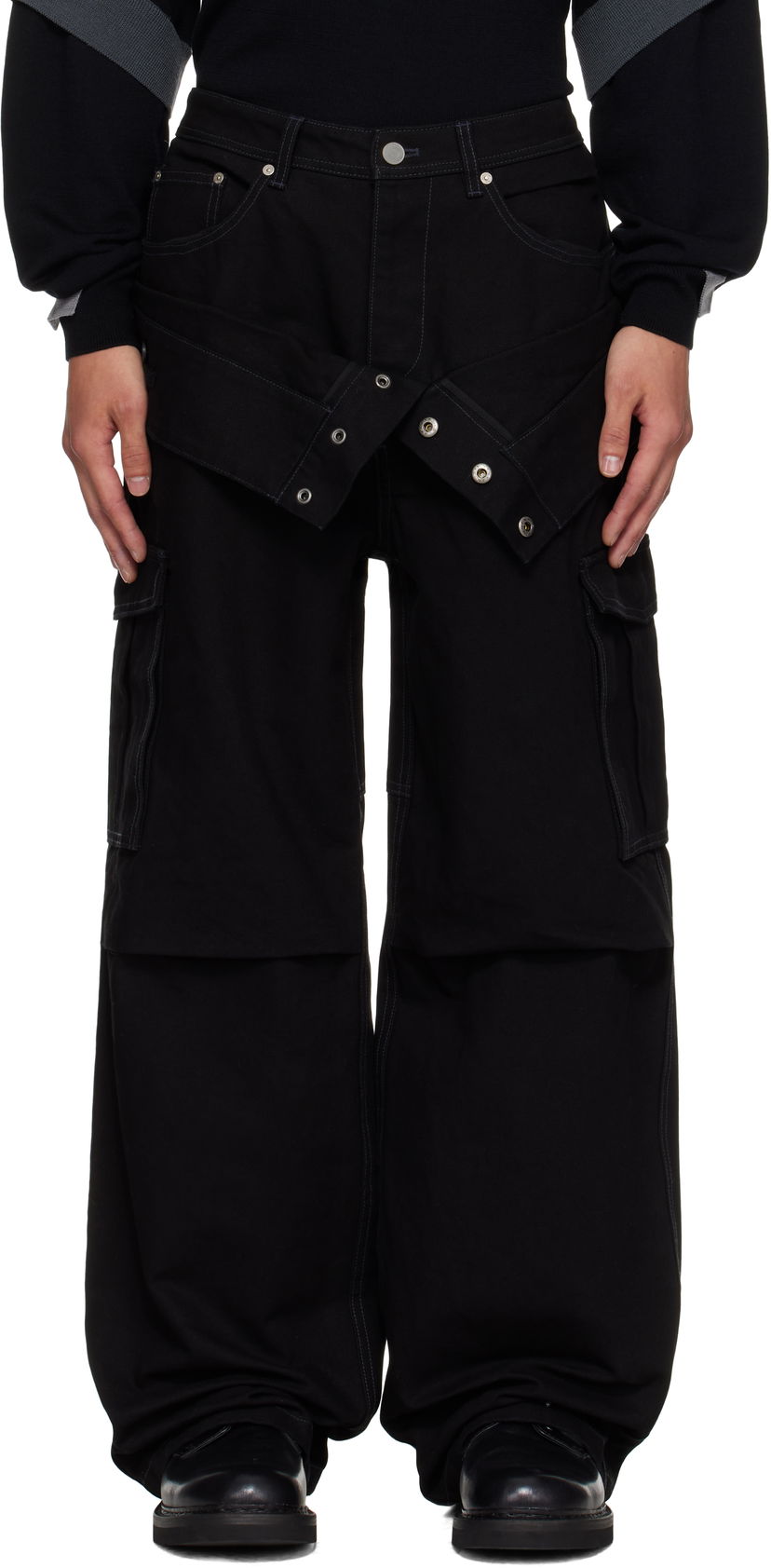 Джинси Andersson Bell Andersson Bell Double Waist Work Wide-Leg Jeans чорний | apa834u