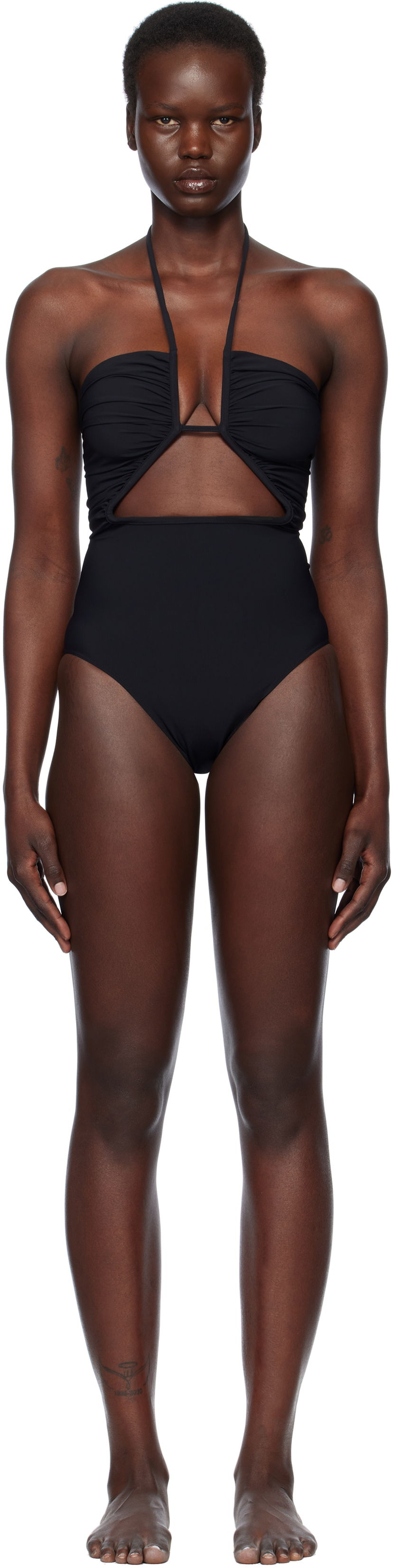 Купальники Rick Owens Rick Owens Hollywood Prong Bather One-Piece Swimsuit чорний | RP01E7087 NS