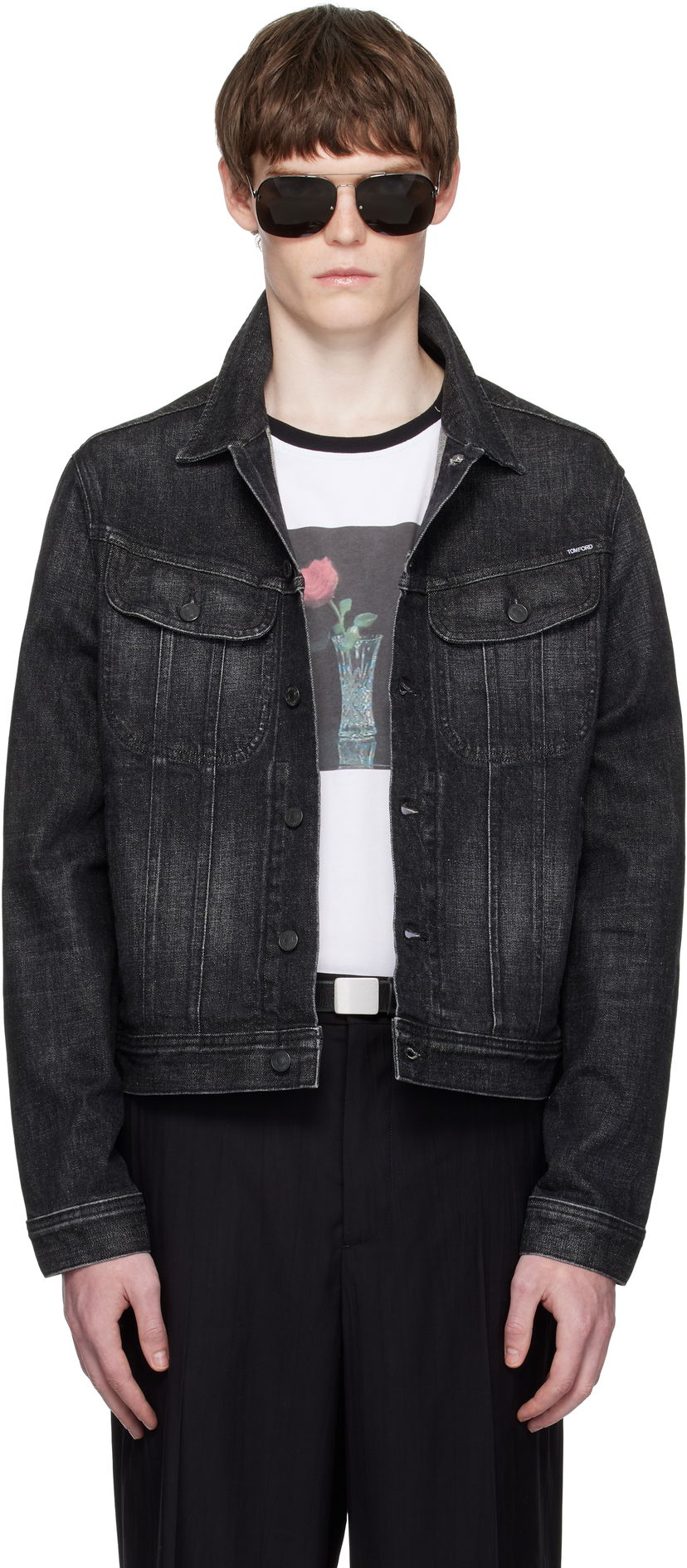 Куртка Tom Ford TOM FORD Icon Selvedge Denim Jacket чорний | DJI001-DMC076
