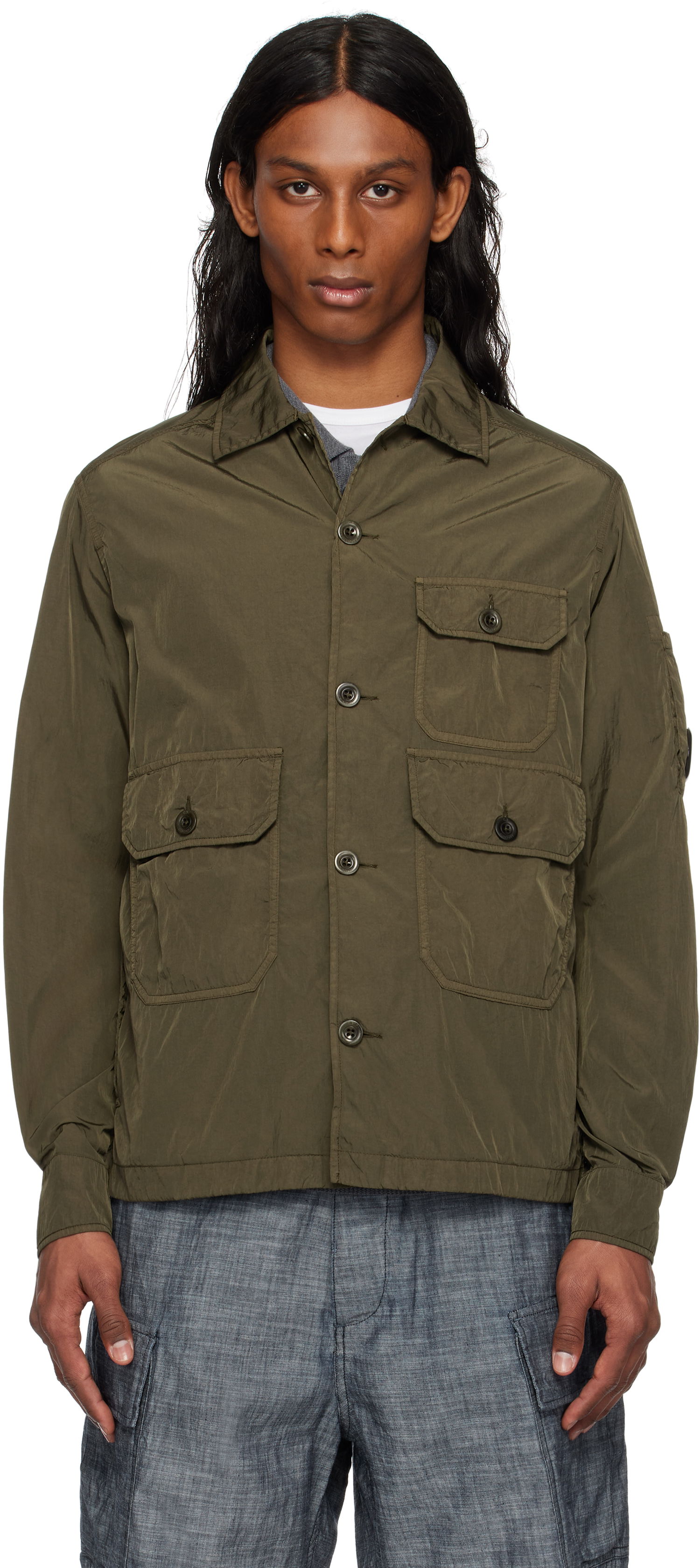 Вітровка C.P. Company C.P. Company Chrome-R Overshirt Зелений | 18CMOS013A-005904G, 0