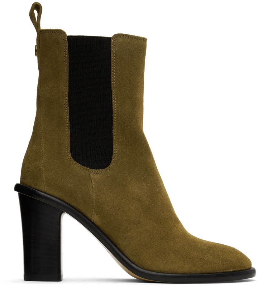 Одяг ISABEL MARANT Isabel Marant Gyllya Suede Chelsea Boots Зелений | 23ABO0044FA-A3A26S