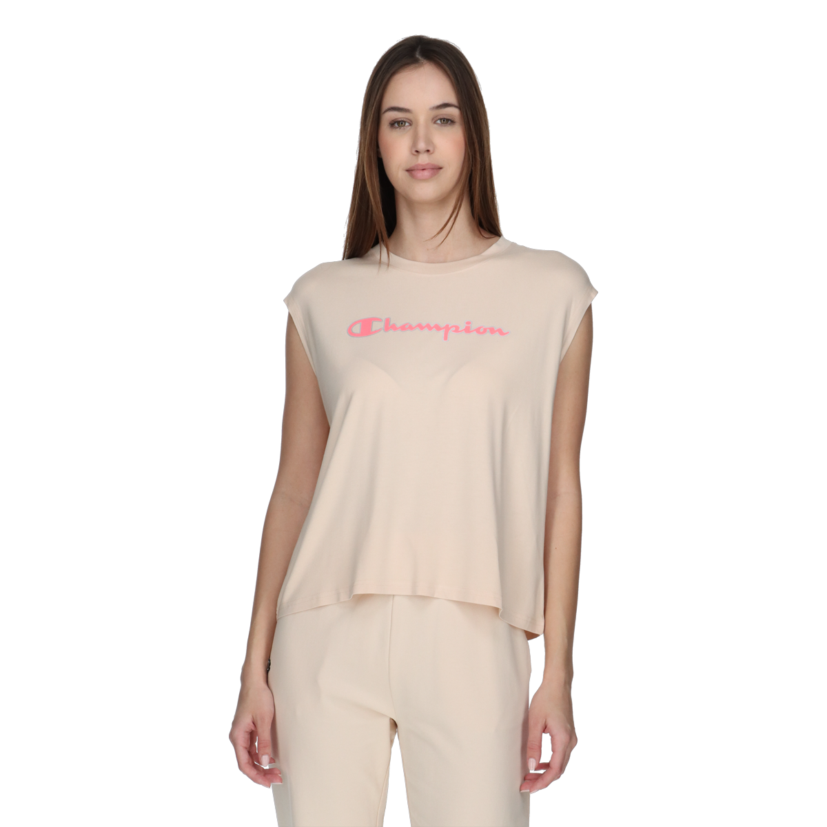 Футболка Champion T-Shirt Simple бежевий | 117609-MS018, 0