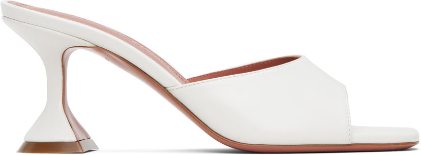Догляд за взуттям Amina Muaddi Amina Muaddi Lupita 70 Heeled Sandals білий | LUPITA SLIPPER 70 CL Nappa