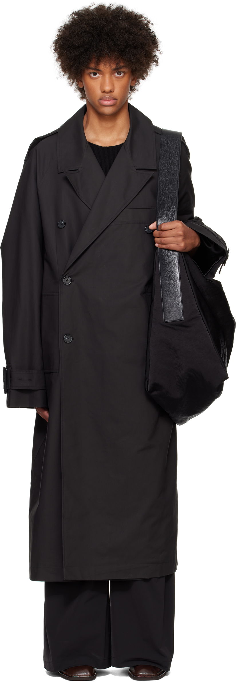 Тренчкот Entire Studios Wellington Coat чорний | ES2638BL