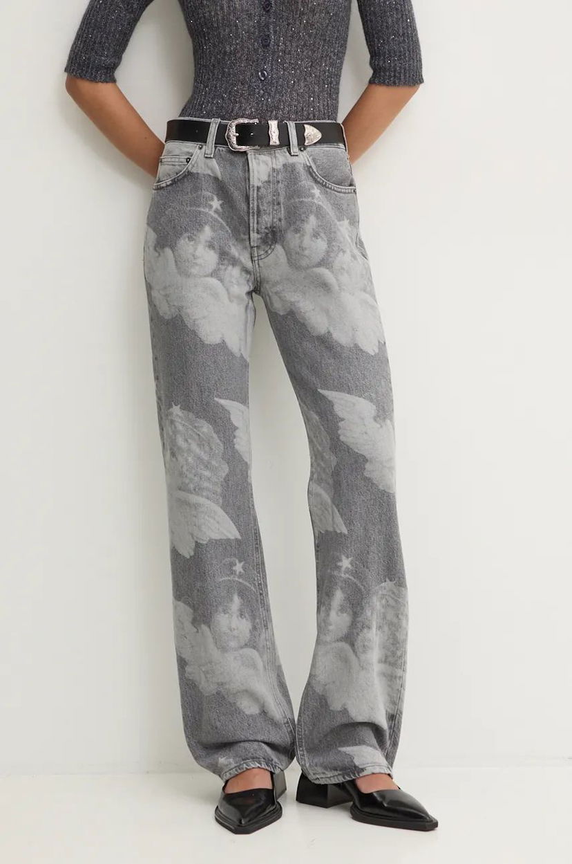 Джинси Fiorucci High Waist Angel Print Jeans Сірий | U01FMDJE075DN03DN07