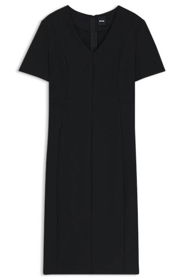 плаття BOSS Stretch Fabric V-Neck Dress чорний | 50493529