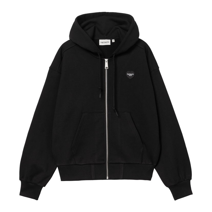 Світшоти Carhartt WIP Women's Hooded Heart II Hartt Zip-Up Sweatshirt чорний | I035242_2