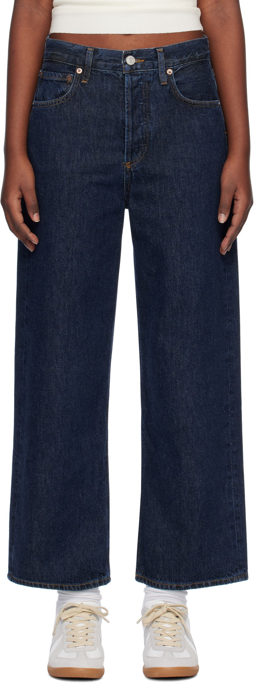 Джинси AGOLDE AGOLDE Ren Wide-Leg Jeans Синій | A9191-1652