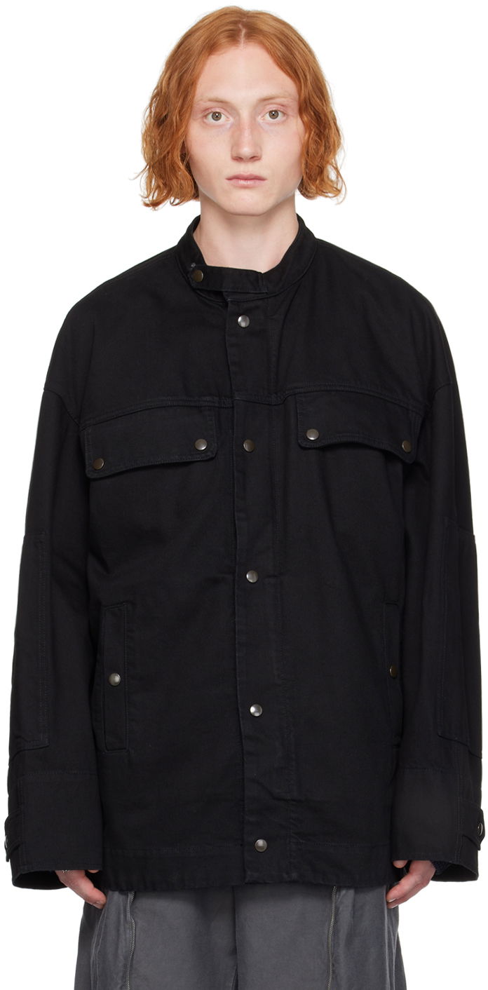 Куртка Dries Van Noten Press-Stud Denim Jacket чорний | 242-020500-9377