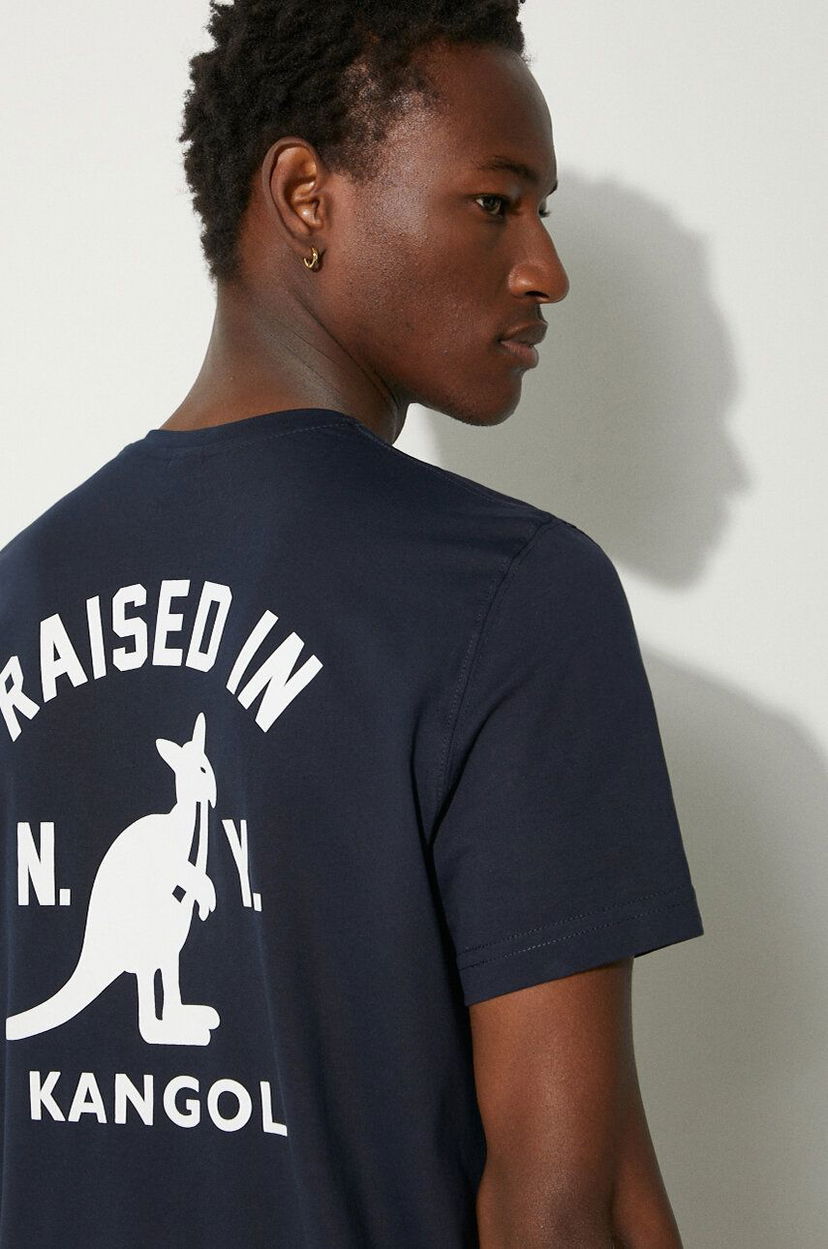 Футболка Kangol Heritage Basic T-Shirt With Print Синій | KLHB003