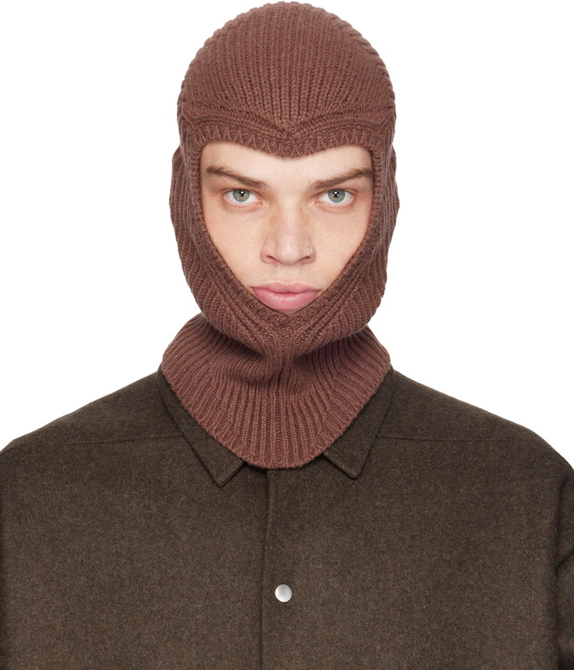 Шарф Rick Owens Balaclava Skull Коричневий | RR02D6490 WSBR