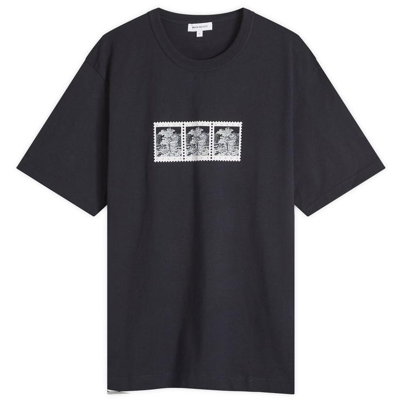 Футболка NORSE PROJECTS Norse Projects Holger Post Stamp Print T-Shirt, Size Large темно-синій | N01-0686-7004