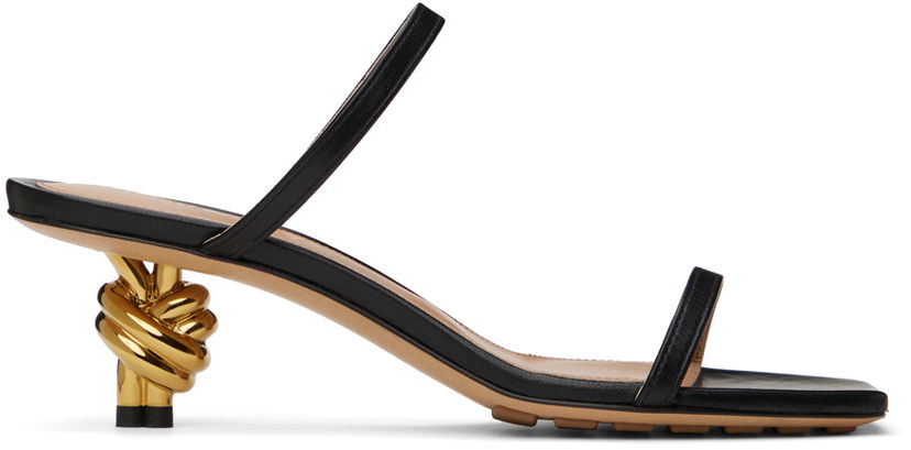 Аксесуари Bottega Veneta Bottega Veneta Knot Heel Sandals чорний | 780298 V3VN0