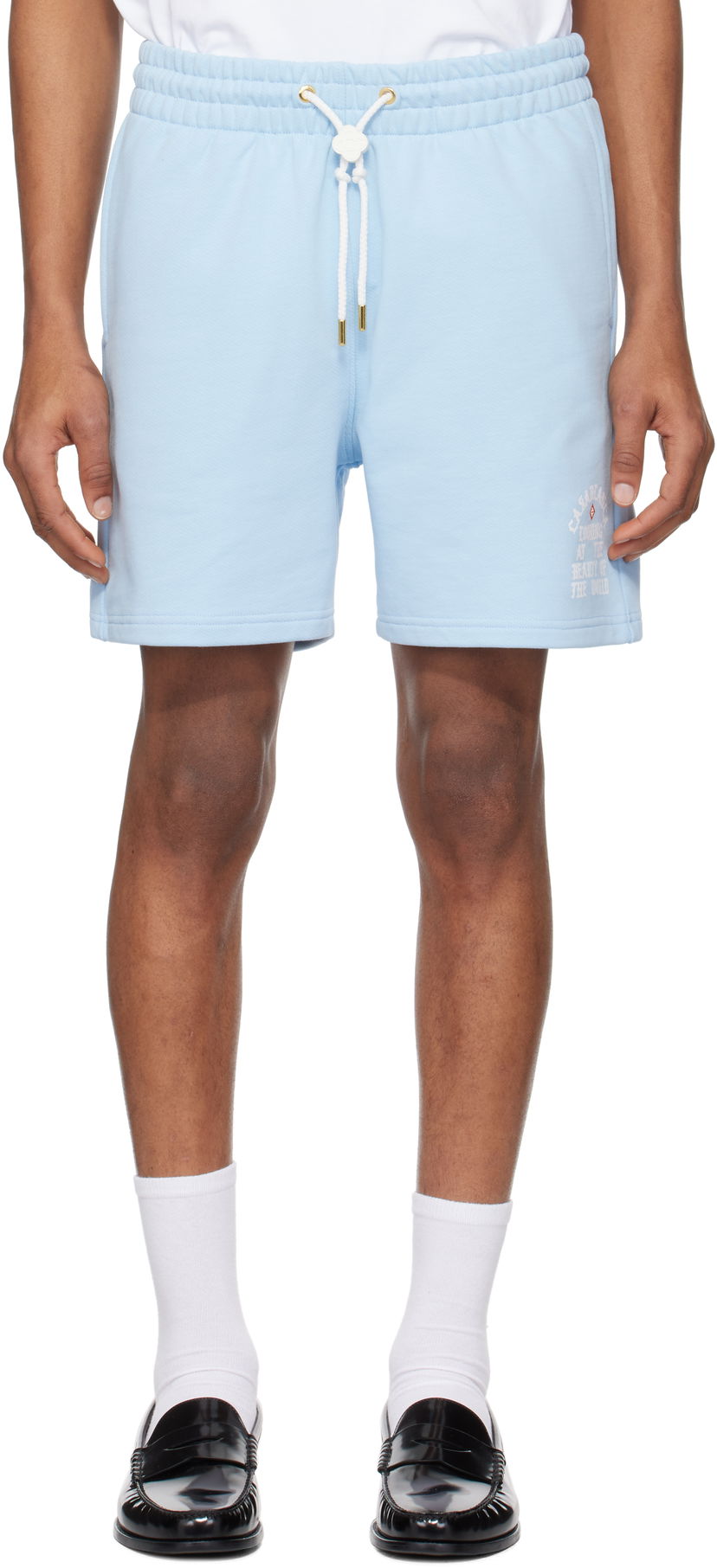 Шорти Casablanca Casablanca 'Beauty Of The World' Sweat Shorts Синій | MS25-JTR-003-03
