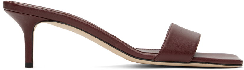 Аксесуари Aeyde Aeyde Ilvy Leather Mules Бордовий | A11-HS-GAIS55TB155-SS25-955-007
