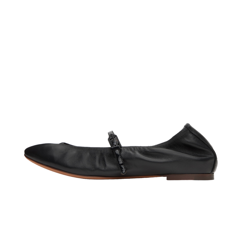 Кросівки та взуття LANVIN Mary Jane Ballerina Flats чорний | FW-BAMB05-NAPA-H24