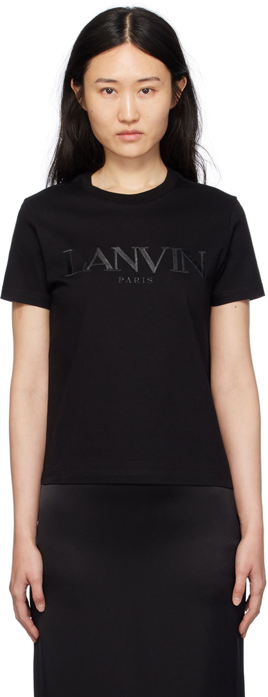 Футболка LANVIN Embroidered T-Shirt чорний | RW-TS0030-J208-P24