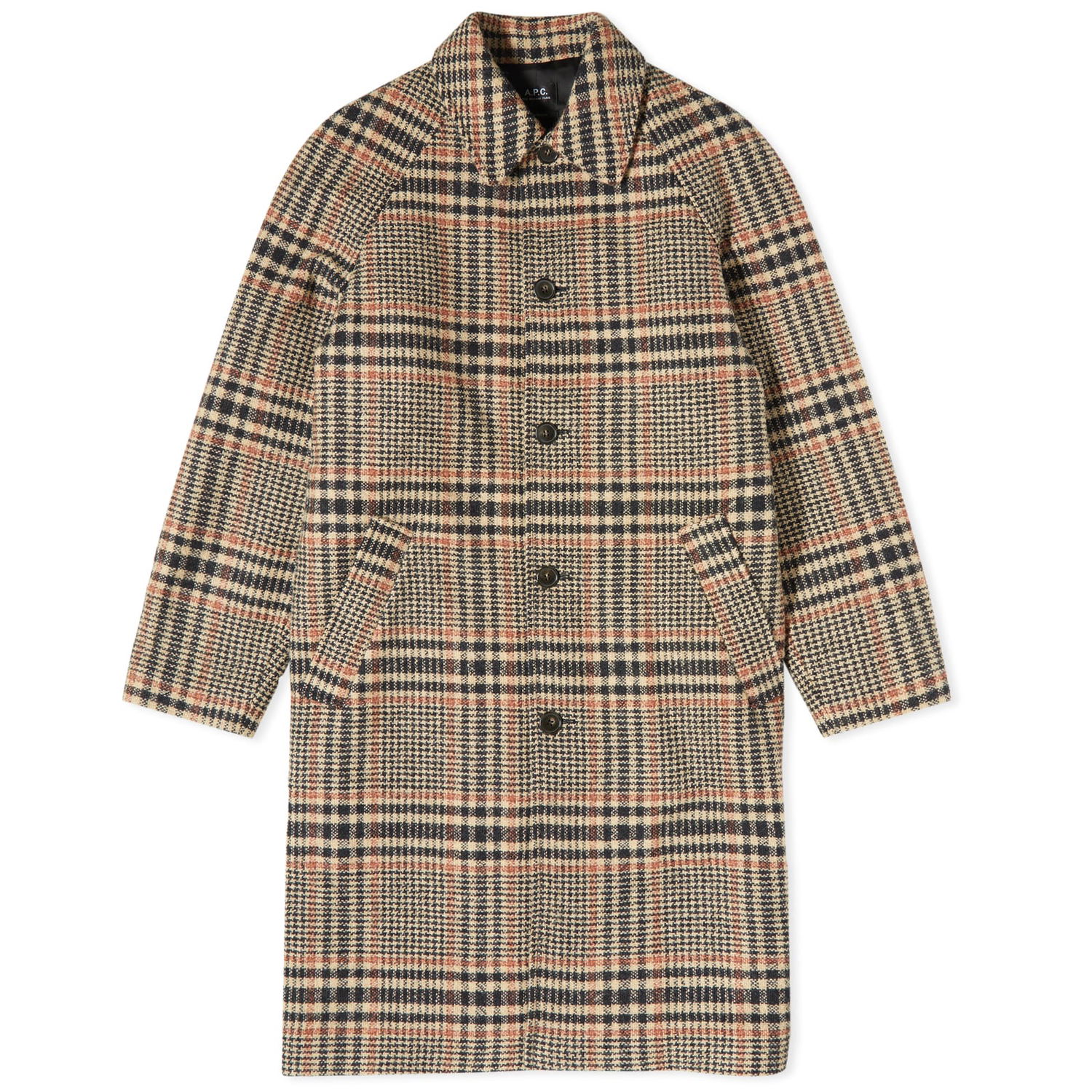 Пальто A.P.C. Etienne Check Wool Overcoat бежевий | WVBCF-H01519-BAA, 0