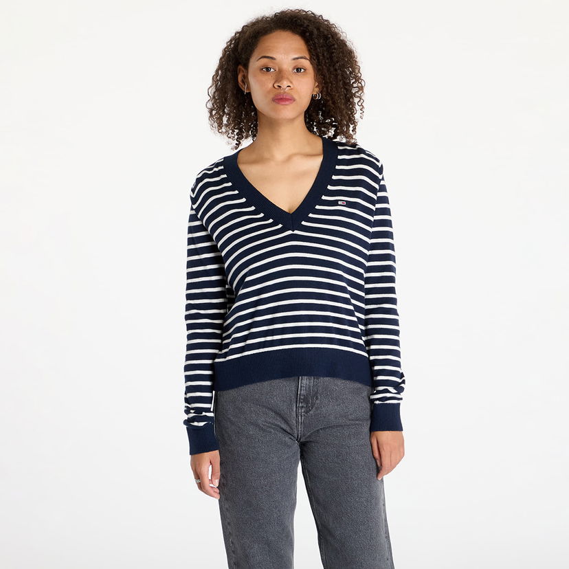 Cветр Tommy Hilfiger Essential Vneck Sweater Blue Синій | DW0DW18670 0A5