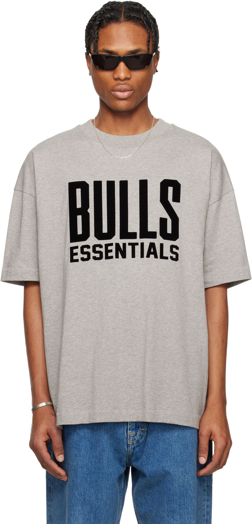 Футболка Fear of God Fear of God ESSENTIALS NBA Bulls Short Sleeve T-Shirt Сірий | 125AL244104F