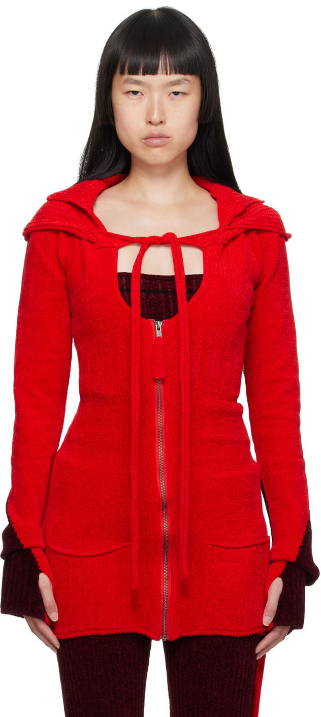 Cветр Ottolinger Ottolinger Extended Knit Hoodie Червоний | 706701