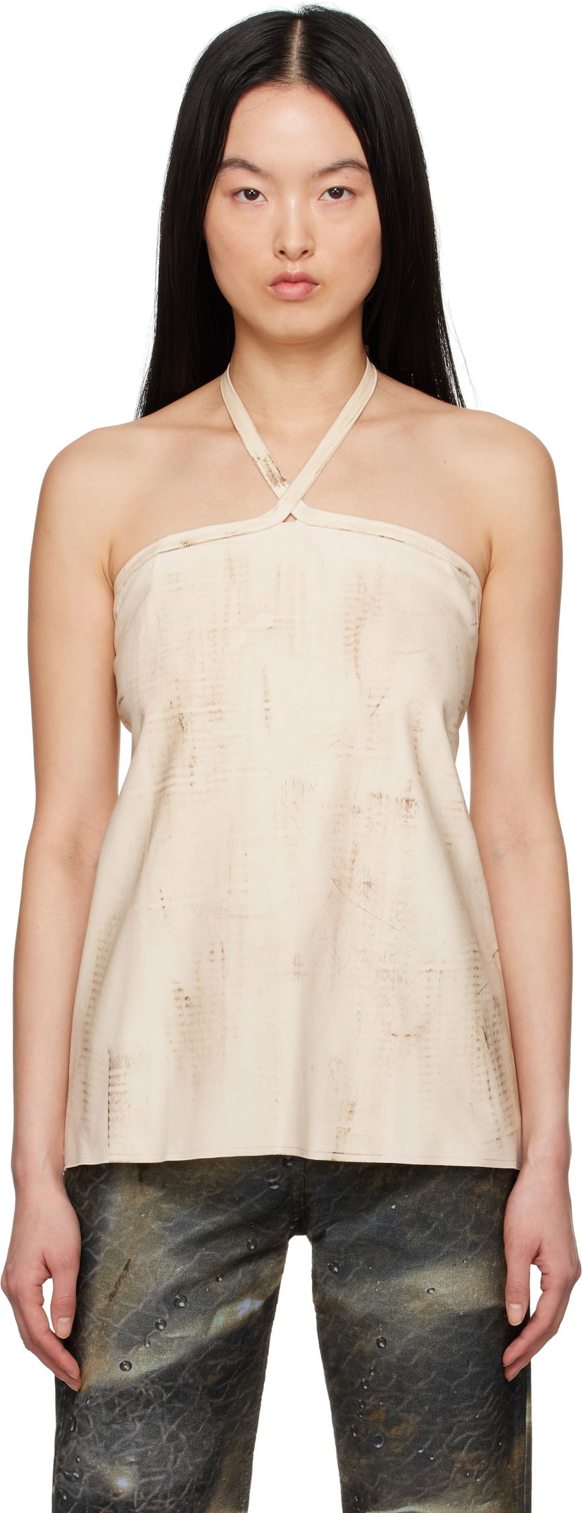 Безрукавка Serapis Serapis Tar-Painted Halter Top бежевий | SS25_HT_3