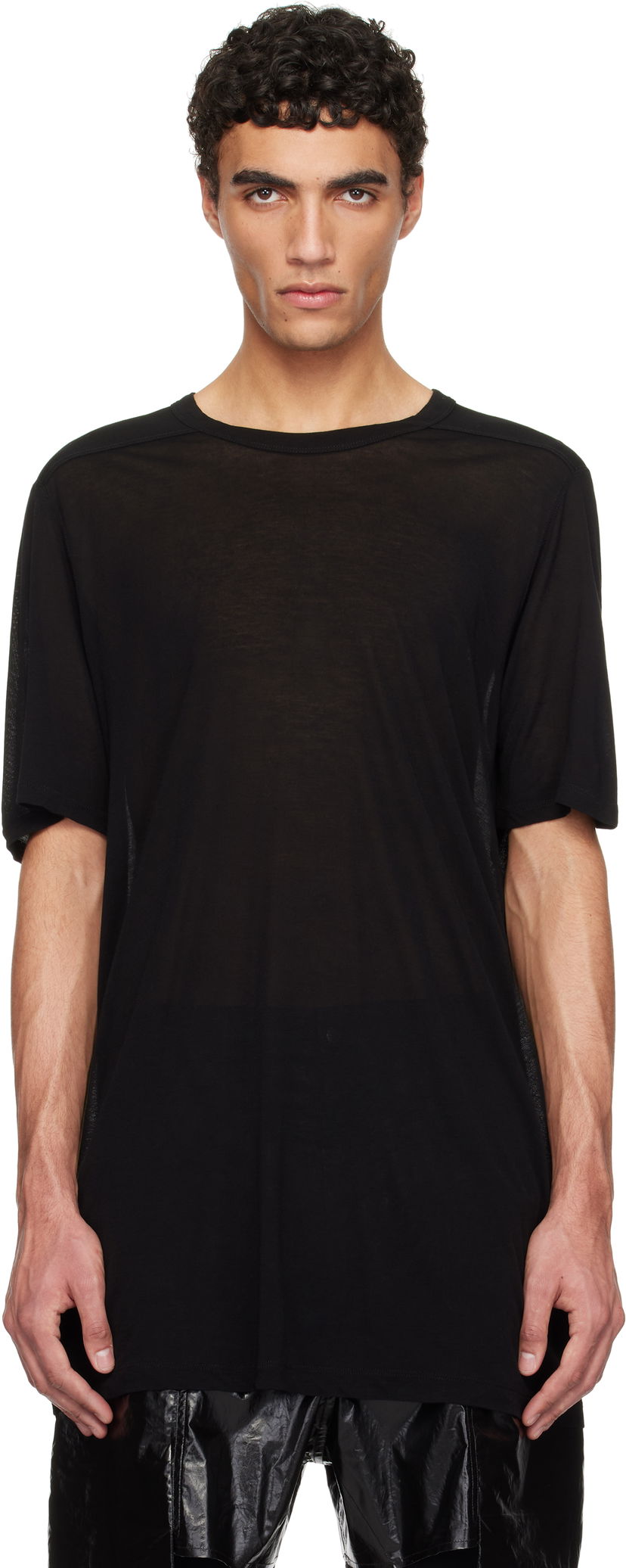 Футболка Rick Owens Rick Owens Hollywood Level T-Shirt чорний | RU01E5264 JS