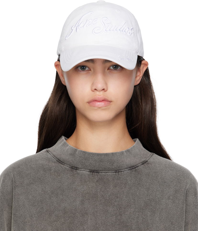 Кепка Acne Studios Logo Cap білий | C40416-