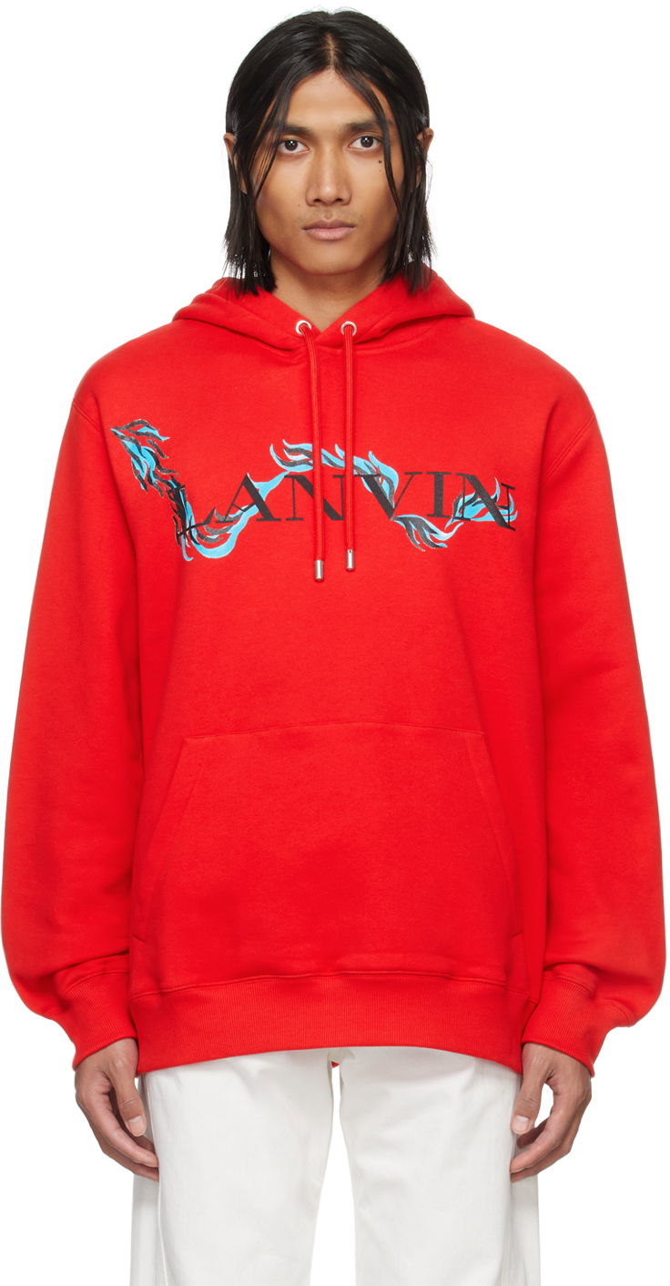 Світшоти LANVIN Printed Hoodie Червоний | RU-HO0009-J109-P24