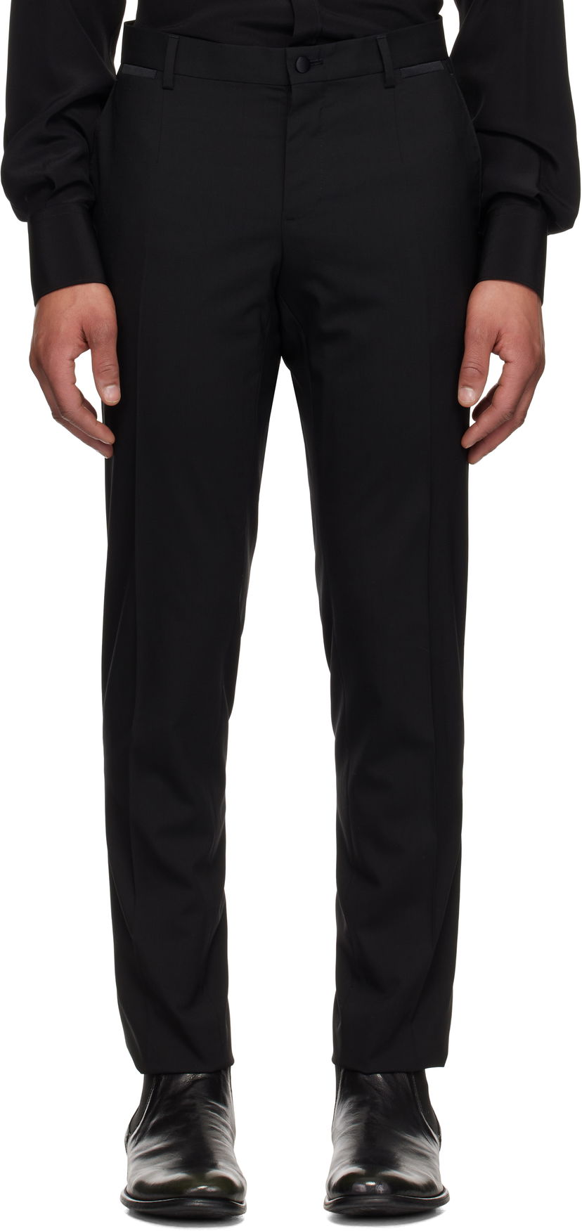 Штани Dolce & Gabbana Dolce&Gabbana Continuativo Trousers чорний | GWZXMTFUBF2