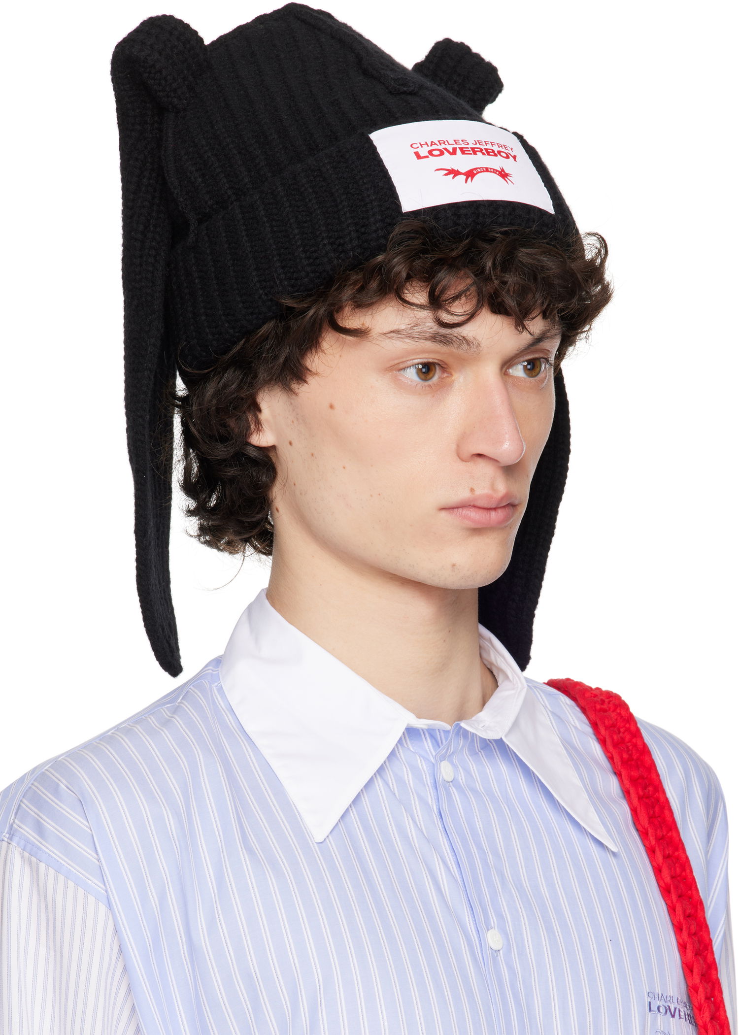 Шапка Charles Jeffrey Loverboy Charles Jeffrey LOVERBOY Chunky Rabbit Beanie чорний | 032131101, 1