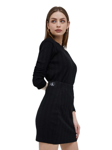 Спідниця CALVIN KLEIN Cotton Stretch Side Button Skirt чорний | J20J221439