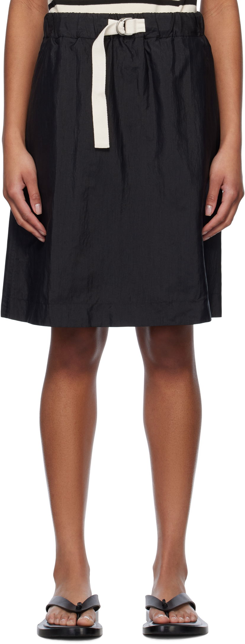 Спідниця Jil Sander Jil Sander Belted Midi Skirt чорний | J40MA0169_J70003