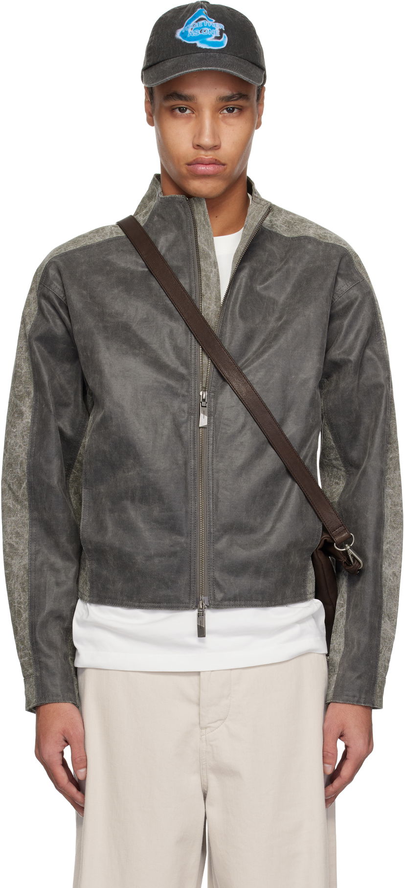 Куртка бомбер ADER ERROR ADER error Product. 11 Zip-Up Jacket Сірий | BO01SSJK0103BR