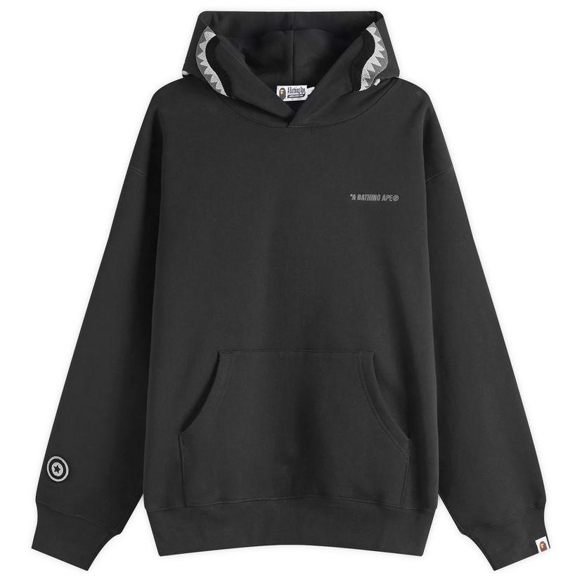 Світшоти BAPE Shark Logo Relaxed Fit Pullover Hoodie чорний | 001PPL301303M-BLK