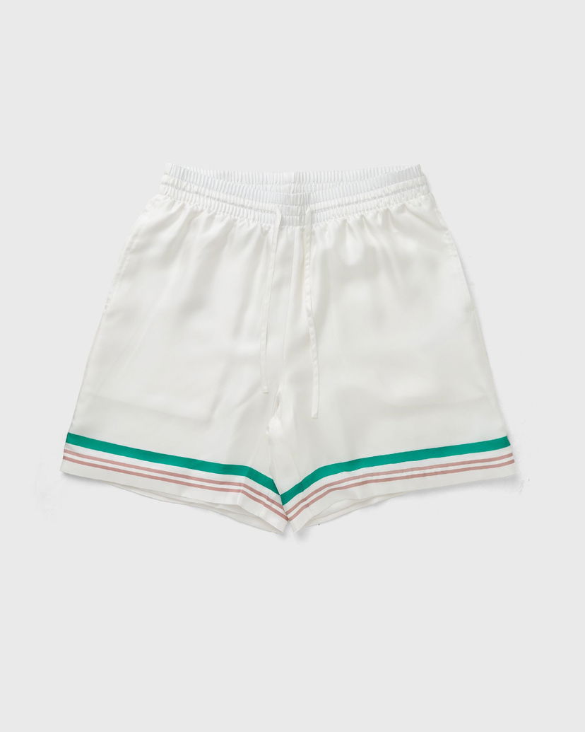 Шорти Casablanca White Casual Shorts with Stripes білий | MPF25-TR-012-06