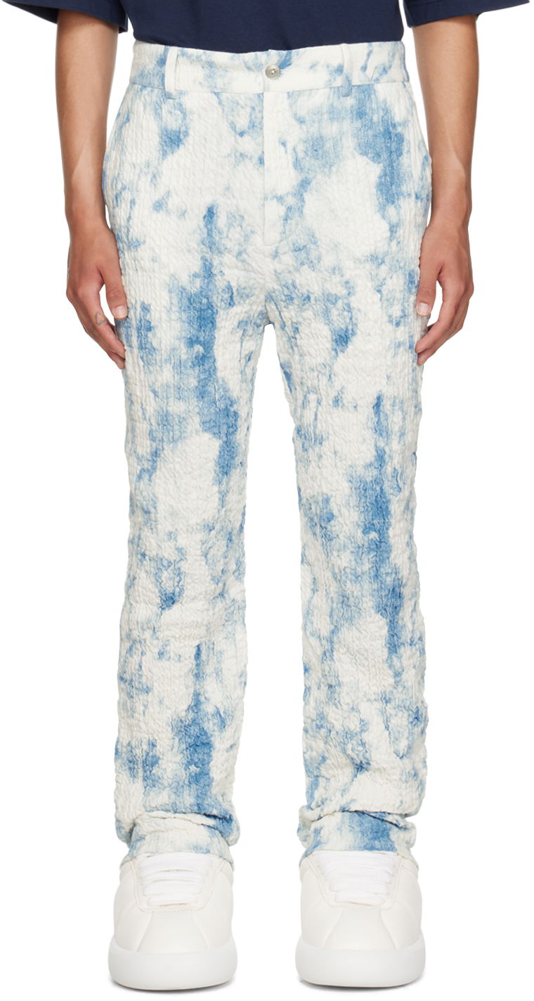 Штани Feng Chen Wang Feng Chen Wang Printed Trousers Синій | FUS17TR07