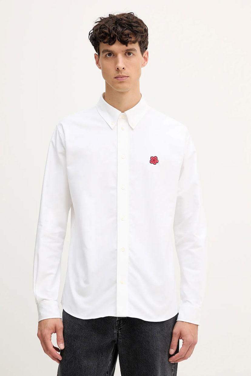 Сорочка KENZO Kenzo Regular Fit Shirt with Classic Collar білий | FF65CH4109LO