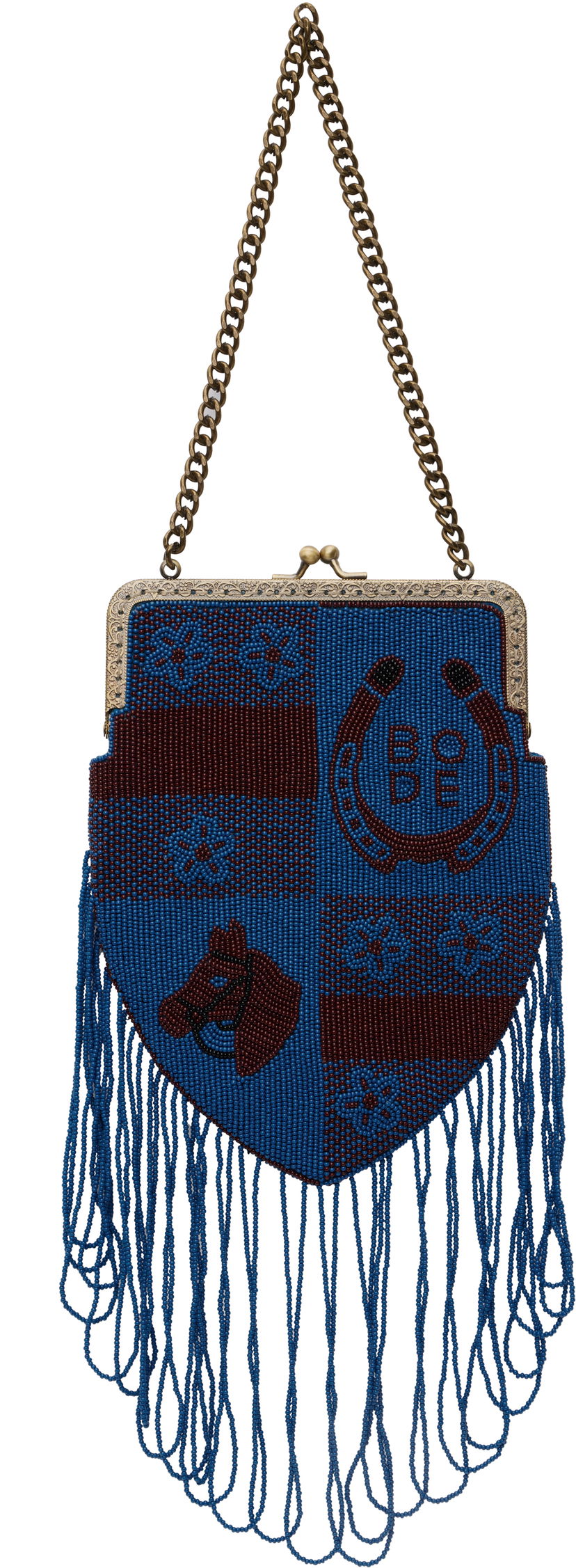 Сумочка Bode Bode Capri Beaded Fringe Bag Синій | WRS25AC004