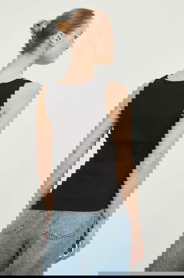 Безрукавка Samsoe Samsoe Samsoe Samsoe SAAMANZA Ribbed Square Neck Tank Top чорний | F10000006, 2