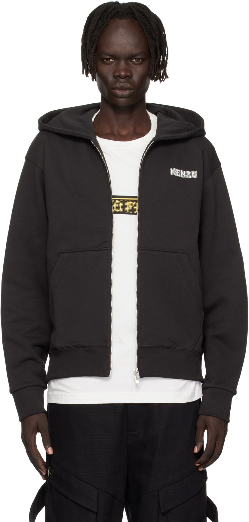 Світшоти KENZO Kenzo Paris 'KENZO City' Full-Zip Hoodie чорний | FF65HO2544MC
