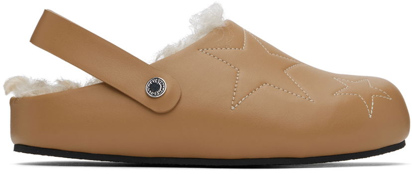 Кросівки та взуття Stella McCartney Elyse Shearling Clogs бежевий | 810443AP00P0