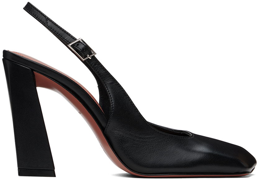 Кросівки та взуття Amina Muaddi Amina Muaddi Sling Heels чорний | CHARLOTTE SLING BLOCK NAPPA