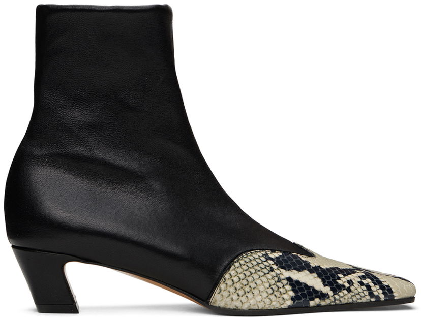 Кросівки та взуття Khaite KHAITE 'The Nevada Stretch Low' Ankle Boots чорний | F1068-829