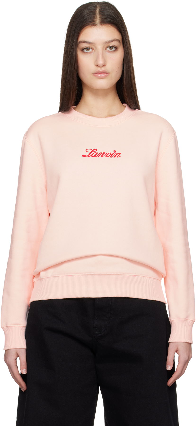 Cветр LANVIN Lanvin Embroidered Sweatshirt Рожевий | RW-SS0006-J134-P25